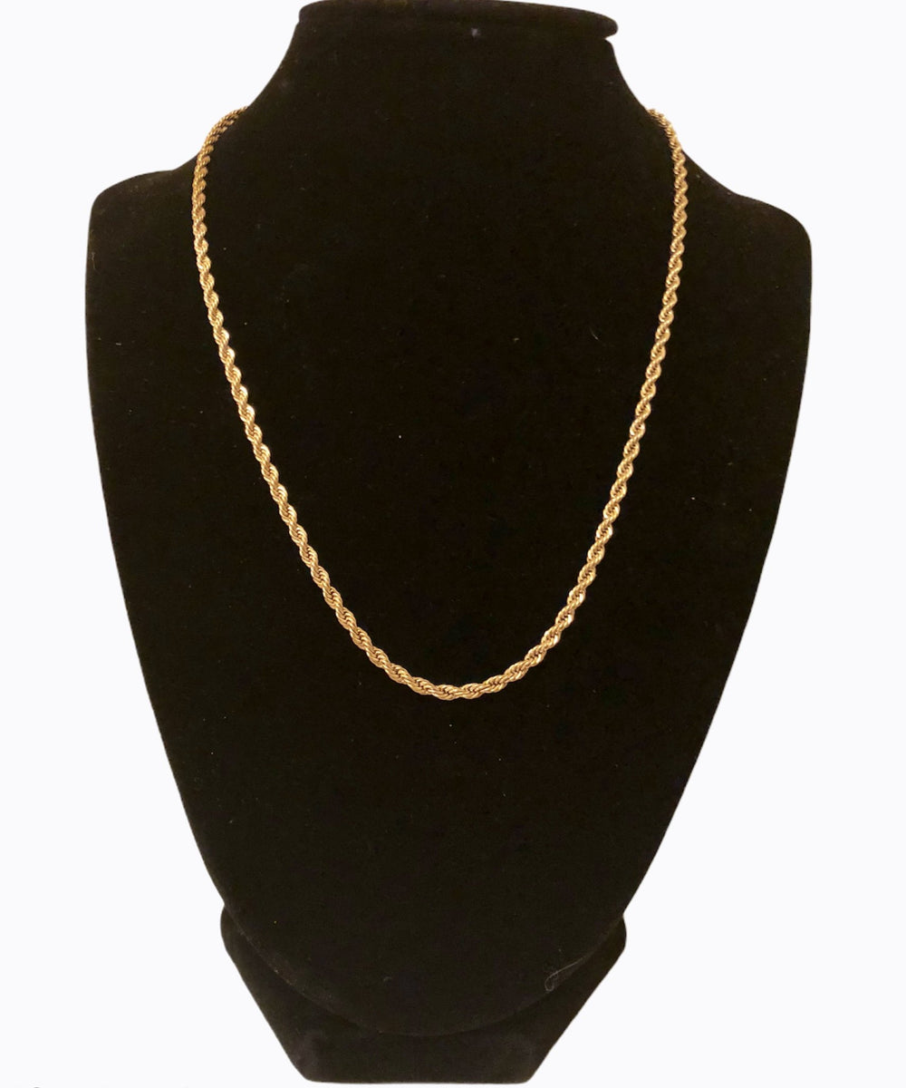 INOX 6mm 18Kt Gold IP Rope Chain Necklace NSTC0306G-22, Peran & Scannell  Jewelers